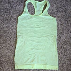 ACCEPTING OFFERS Yellow lululemon tanktop